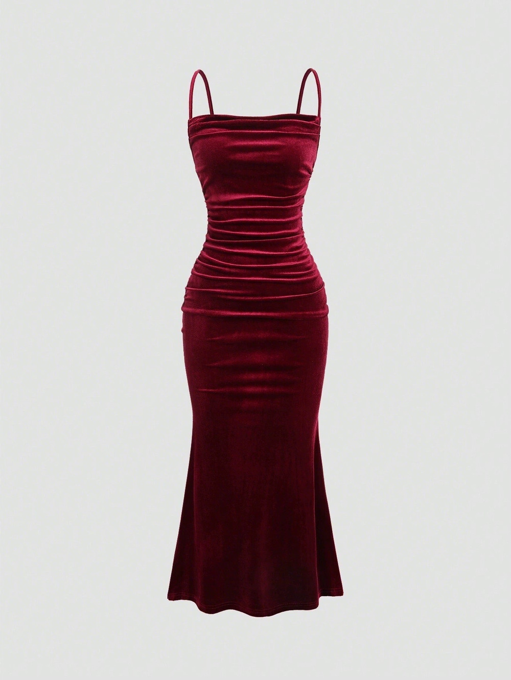 ZARA Spring Summer Velvet Spaghetti Strap Midi Dress Elegant Party